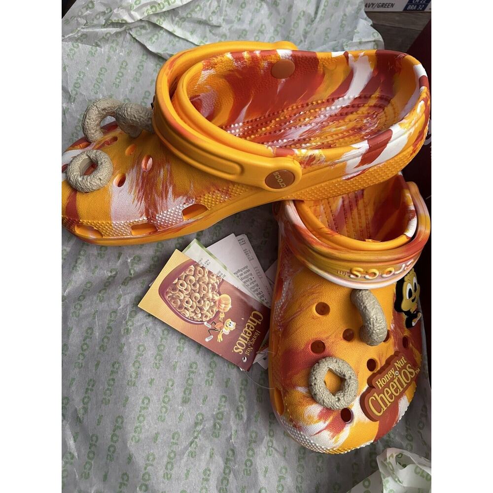 Crocs x Honey Nut Cherrios Classic Clog Sandal Junior 5 Womens 7 NEW NIB